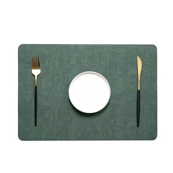 Faux Leather Placemat 16.9x11.8 in Multiple Colors