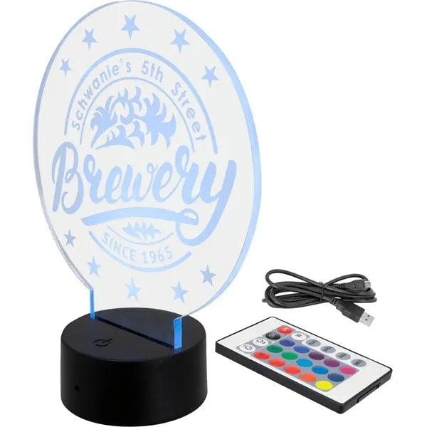 Acrylic Shapes w/LED Base Light w/ remote