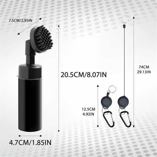 Golf Club Cleaner Brush Spray Portable Carabiner