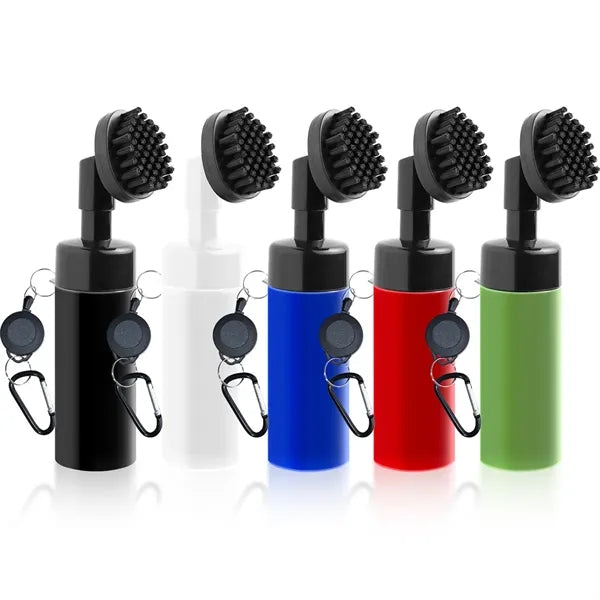 Golf Club Cleaner Brush Spray Portable Carabiner
