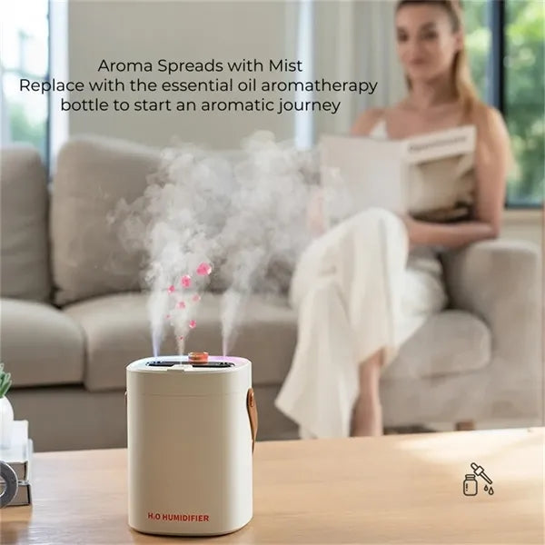 Aroma Humidifier 2L Portable Essential Oil Lamp