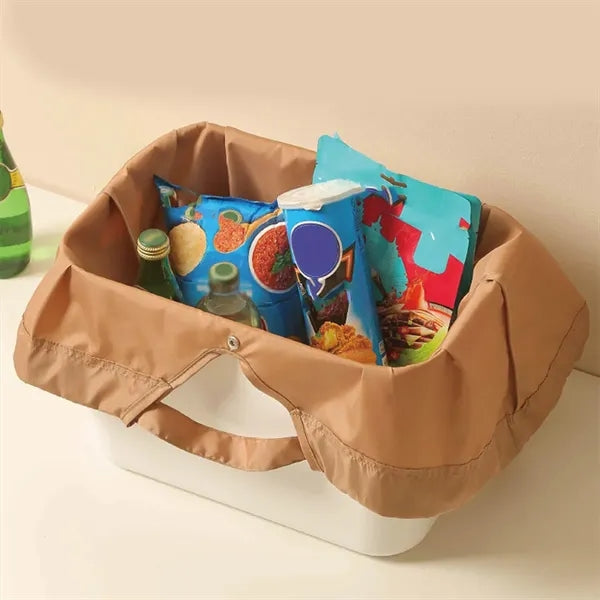 Foldable Lightweight Waterproof Drawstring Shopping Tote Bag