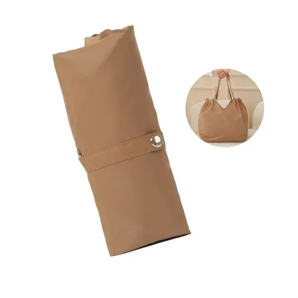 Foldable Lightweight Waterproof Drawstring Shopping Tote Bag
