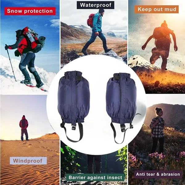 Short Lightweight Adjustable Breathable Snow Boot Gaiters