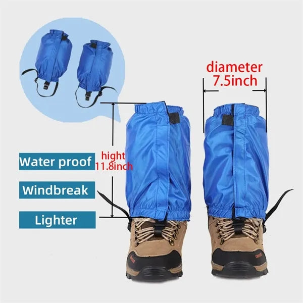 Short Lightweight Adjustable Breathable Snow Boot Gaiters