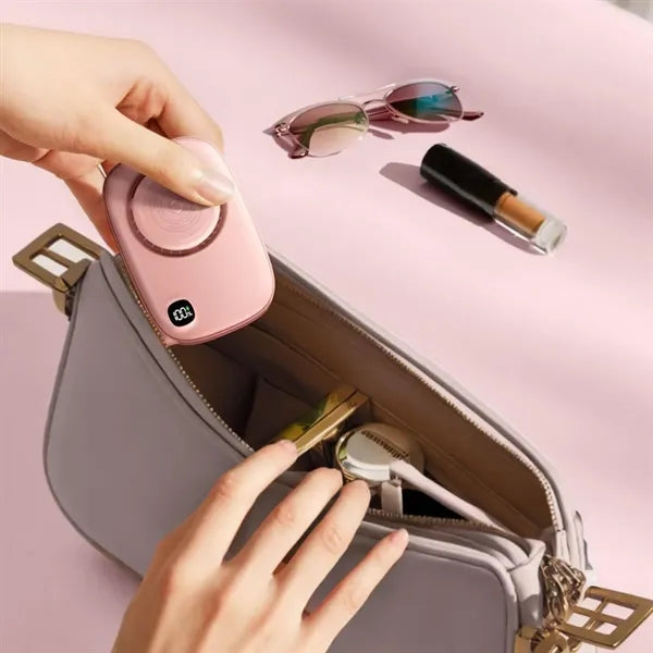 Neck Fan Portable 3 Speed with Mirror Digital Display