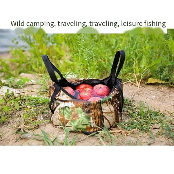 Portable Folding Travel Round Wash Basin with Storage Bag