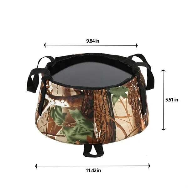 Portable Folding Travel Round Wash Basin with Storage Bag