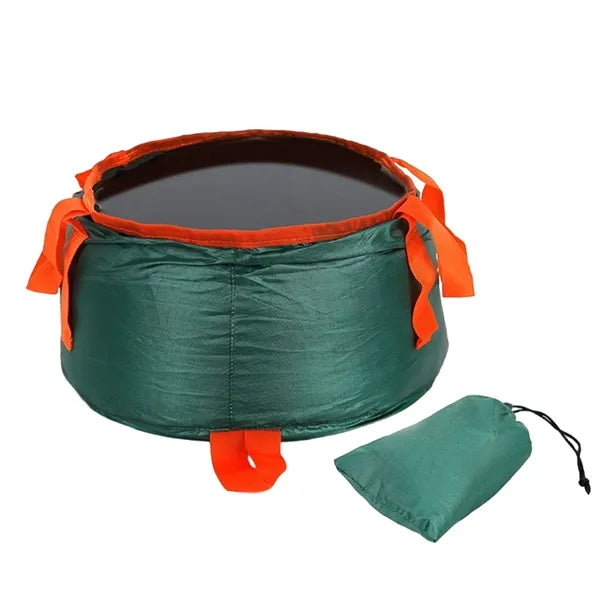 Portable Folding Travel Round Wash Basin with Storage Bag