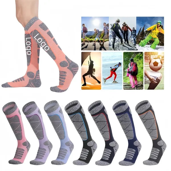 Thermal Knee High Winter Sports Socks for Hiking Skiing
