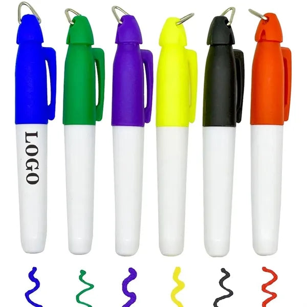 Golf Ball Line Marker Pen with Keychain