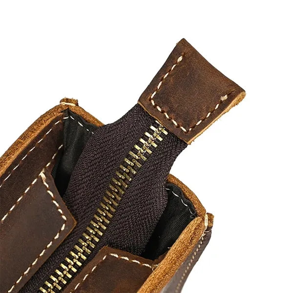 Retro Crazy Horse Leather Casual Clutch Shoulder Bag