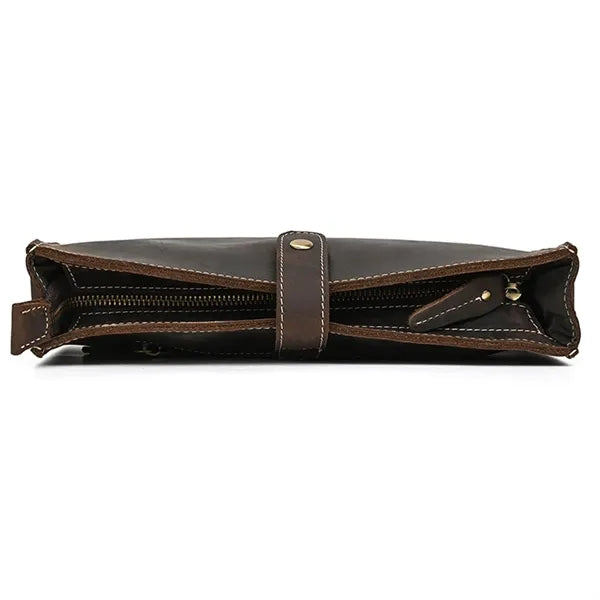 Retro Crazy Horse Leather Casual Clutch Shoulder Bag