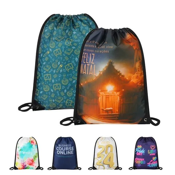 420D Durable Dye Sublimation Cinch Backpack