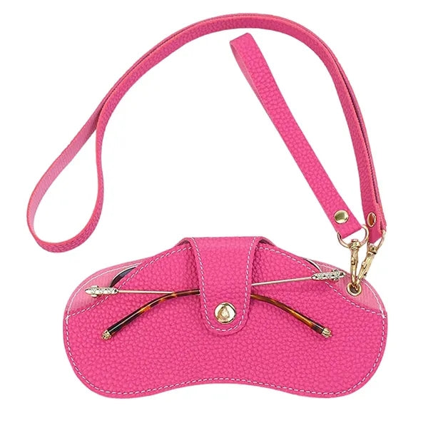 Slim Portable Neck Scratch-resistant Leather Glasses Pouch