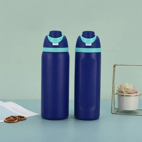 16 Oz Insulated Stainless Steel Water Bottle with Straw