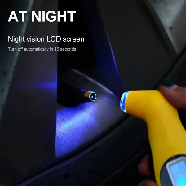 Tire Pressure Gauge with Backlit LCD and Non-Slip Grip