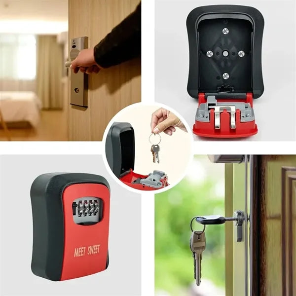 Key Lock Box with Code Hidden Holder