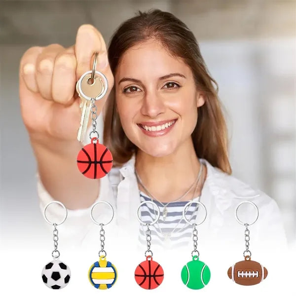 Creative Simulation Sports Ball Football Keychain Pendant