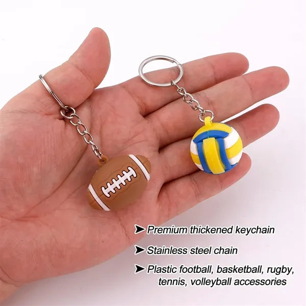 Creative Simulation Sports Ball Football Keychain Pendant