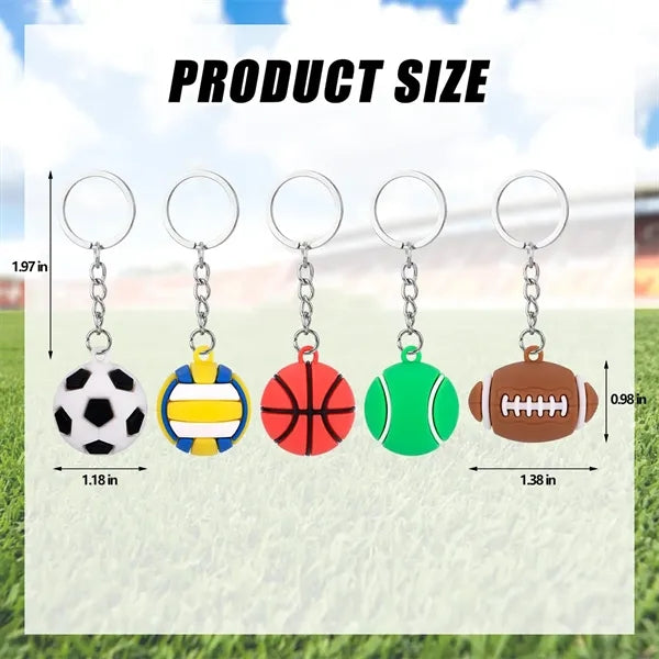 Creative Simulation Sports Ball Football Keychain Pendant
