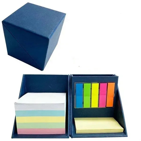 Recycled Folding Cube Desktop Organizer with Sticky Notes