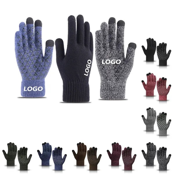 Touchscreen Knit Gloves Warm Skiing Cycling with Grip