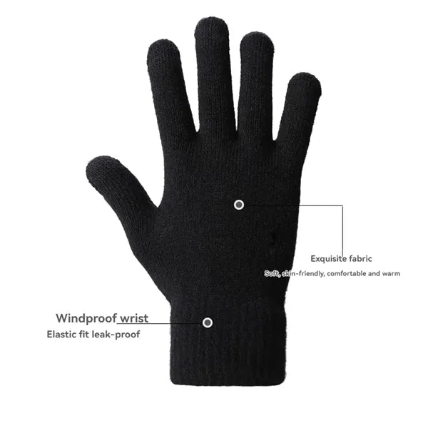 Touchscreen Knit Gloves Warm Skiing Cycling with Grip