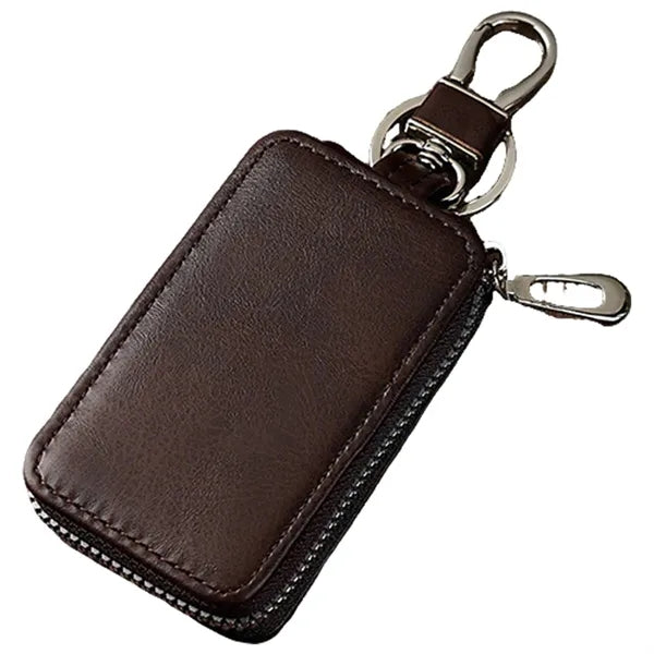 Universal PU Leather Zipper Car Key Pouch