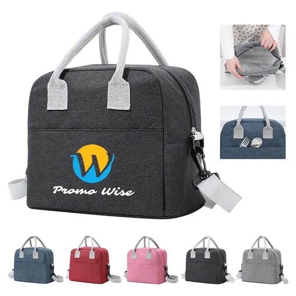 Large Capacity Portable Enforced Handle Lunch Cooler Bag