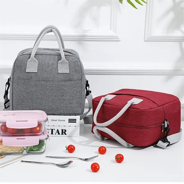 Large Capacity Portable Enforced Handle Lunch Cooler Bag