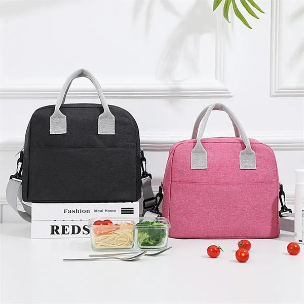 Large Capacity Portable Enforced Handle Lunch Cooler Bag