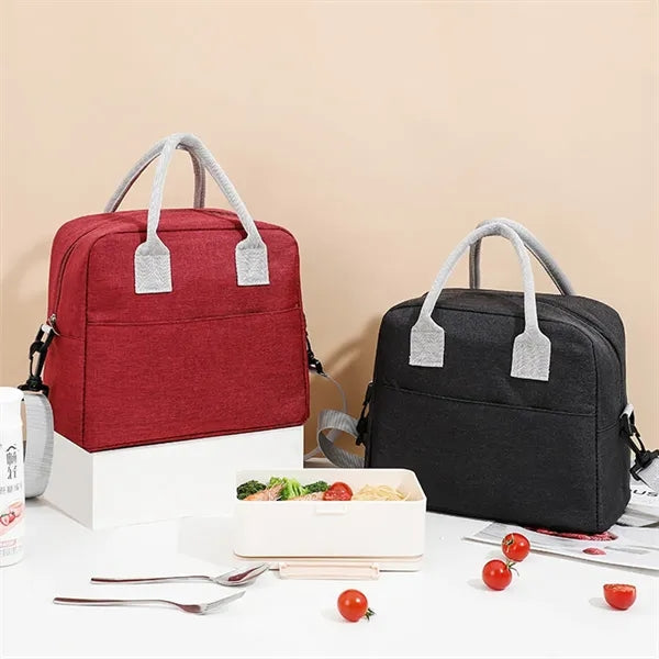 Large Capacity Portable Enforced Handle Lunch Cooler Bag