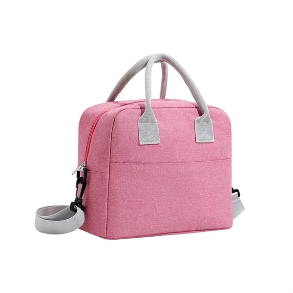 Large Capacity Portable Enforced Handle Lunch Cooler Bag