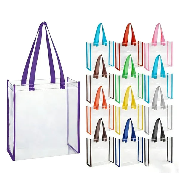 Clear Shopping Bag Security Tote Shoulder Bag Women Handbag