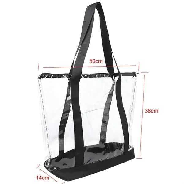 Clear Shopping Bag Security Work Tote Shoulder Bag