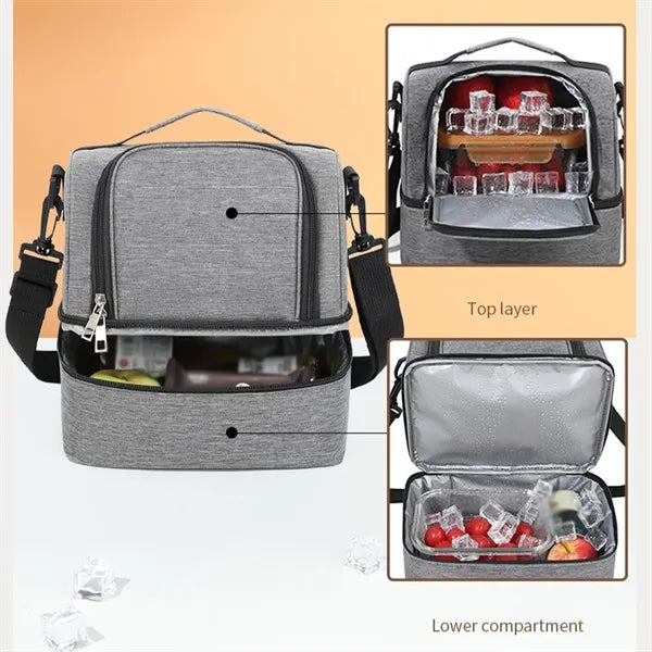 Double Layer Portable Large Capacity Crossbody Ice Pack