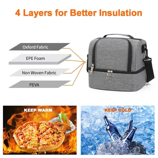 Double Layer Portable Large Capacity Crossbody Ice Pack
