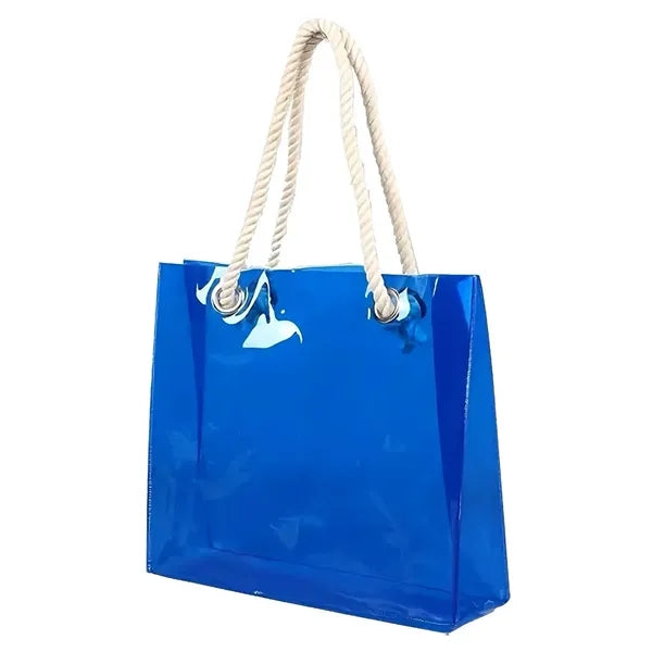 Clear Beach Tote Bag Transparent Plastic PVC