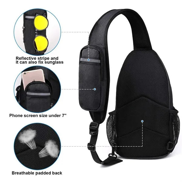 Waterproof Nylon Sling Bag Crossbody Chest