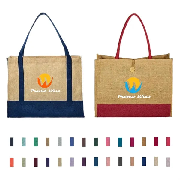 Eco-Friendly Canvas Bottom Stitching Linen Tote Bag