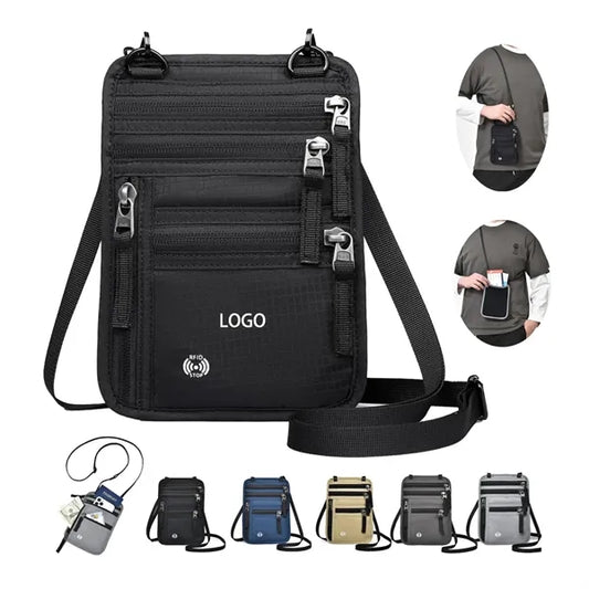 Travel Neck Wallet with RFID Blocking