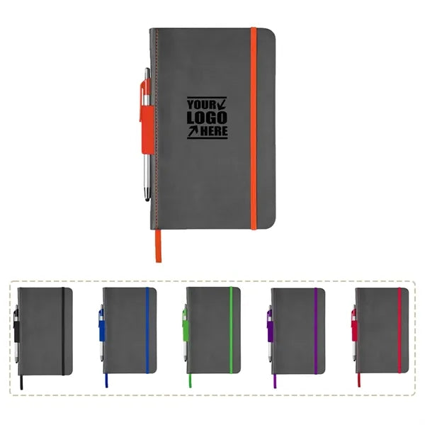 Small Pocket Sized Notebook with Pen Holder And Gelpen