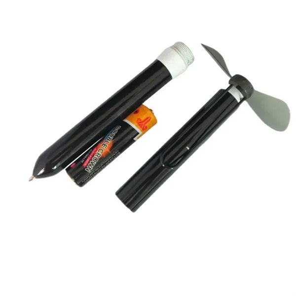 2 in 1 Metal Hand Pocket Twisting Ballpoint Pen with Fan