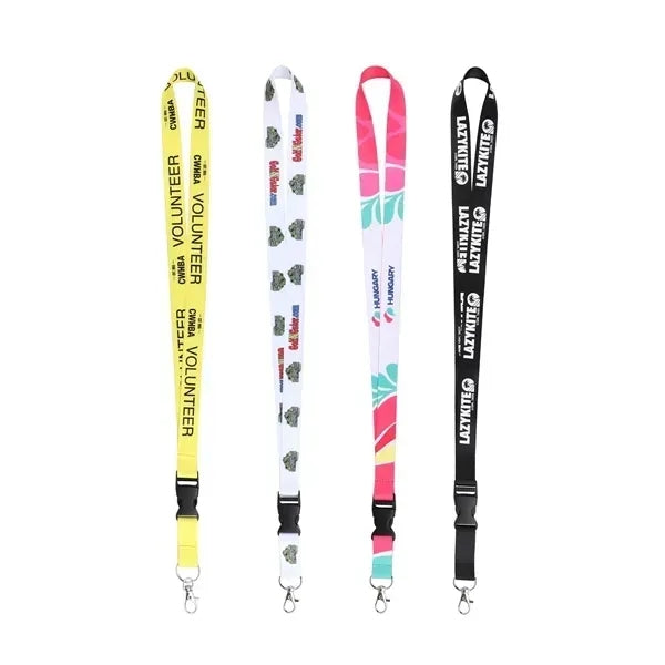 3/4" Polyester Detach Lanyards Badge Holder W/ Swivel Hook