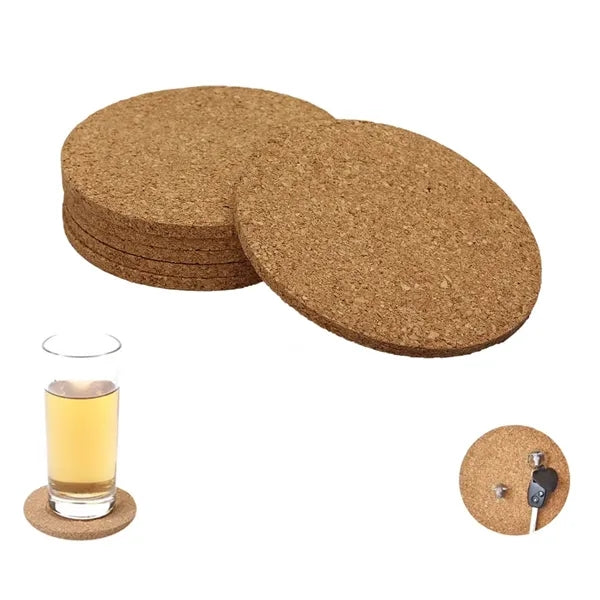 Eco-Friendly Cork Non-Slip Anti-Scalding Round Coaster