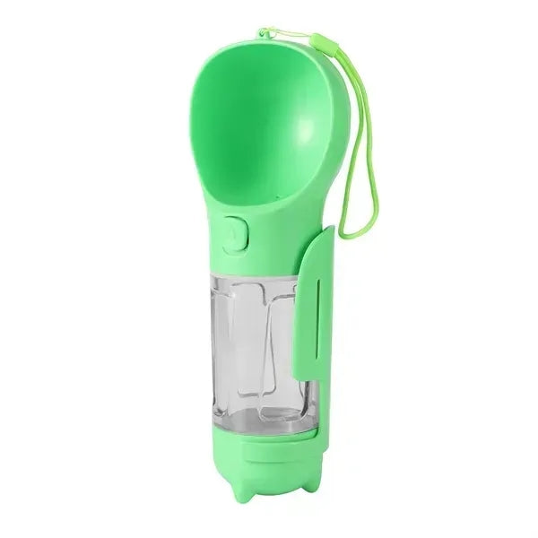 3 in 1 Pet Water Bottle, Poop Bag & Food Dispenser