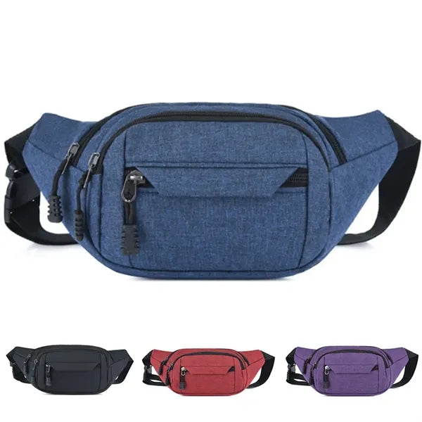Crossbody Fanny Pack With 4-Zipper Pockets