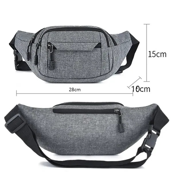 Crossbody Fanny Pack With 4-Zipper Pockets