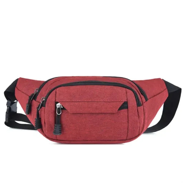 Crossbody Fanny Pack With 4-Zipper Pockets
